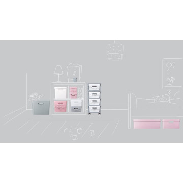 Κουτί αποθήκευσης Infinity Dots 11lt με καπάκι White Κουτί αποθήκευσης Infinity Dots 11lt με καπάκι White