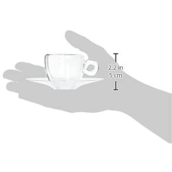 Σετ Φλυτζάνια Espresso 65 ml Thermic Glass με δισκάκι Luigi Bormioli