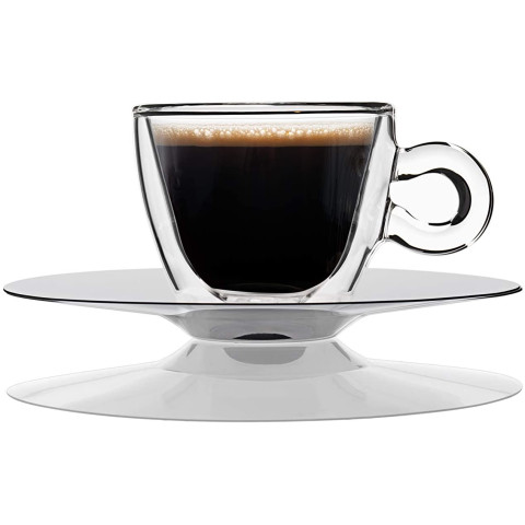 Σετ Φλυτζάνια Espresso 65 ml Thermic Glass με δισκάκι Luigi Bormioli