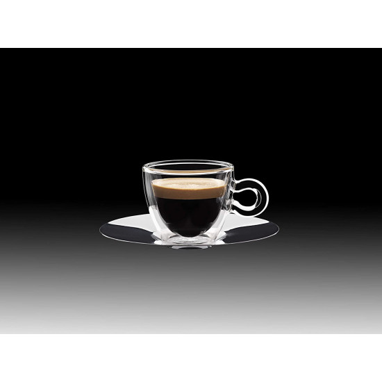 Σετ Φλυτζάνια Espresso 65 ml Thermic Glass με δισκάκι Luigi Bormioli