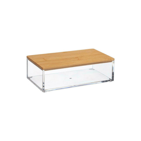 Θήκη τακτοποίησης μπάνιου plexiglass/καπάκι Bamboo