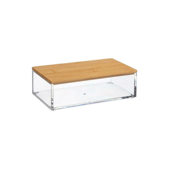 Θήκη τακτοποίησης μπάνιου plexiglass/καπάκι Bamboo