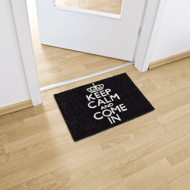 Χαλάκι πόρτας "Keep Calm Black" Relaxdays Germany