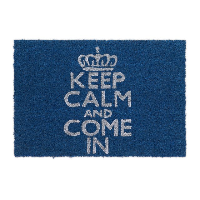 Χαλάκι πόρτας "Keep Calm Blue" Relaxdays Germany