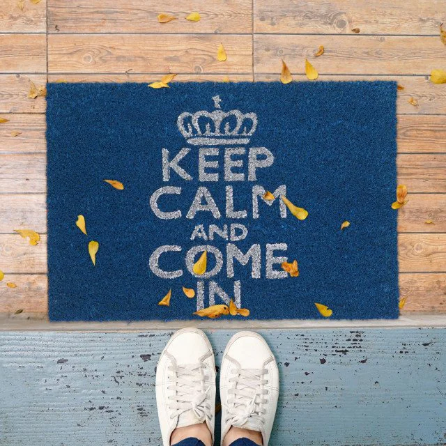 Χαλάκι πόρτας "Keep Calm Blue" Relaxdays Germany