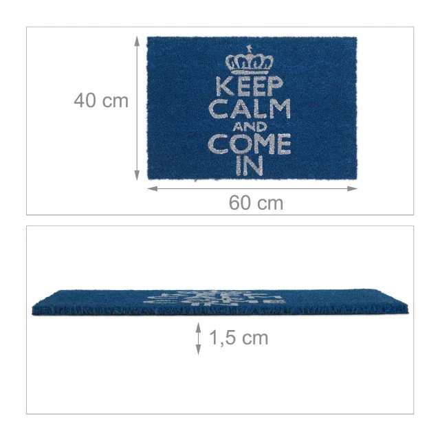 Χαλάκι πόρτας "Keep Calm Blue" Relaxdays Germany