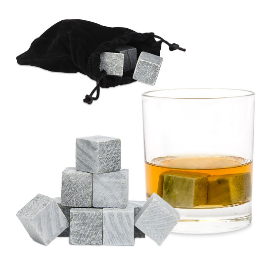 Επαναχρησιμοποιήσιμα παγάκια Ουίσκι Stone Relaxdays
