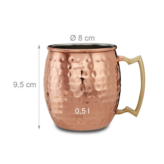 Σετ κούπες coctail Moscow Mule 2τεμ Relaxdays