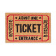 Χαλάκι πόρτας "Ticket" Relaxdays Germany