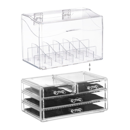 Θήκη οργάνωσης καλλυντικών Plexiglass Relaxdays 