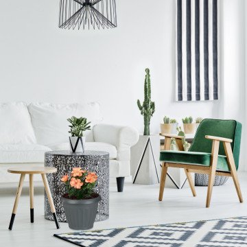 Γλάστρα πλαστική στρογγυλή Anthracite Relaxdays Γλάστρα πλαστική στρογγυλή Anthracite Relaxdays