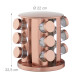 Carousel Μπαχαρικών 12 βαζάκια Copper Relaxdays Germany
