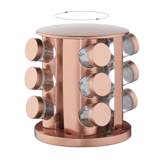 Carousel Μπαχαρικών 12 βαζάκια Copper Relaxdays Germany
