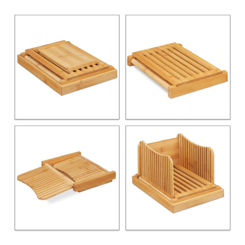Επιφάνεια κοπής ψωμιού bamboo Relaxdays
