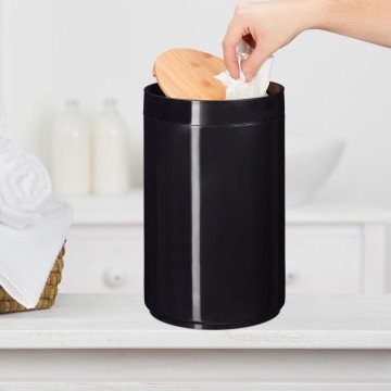 Χαρτοδοχείο μπάνιου Play Bamboo 5L Relaxdays Black Χαρτοδοχείο μπάνιου Play Bamboo 5L Relaxdays Black