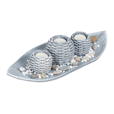 Deco σετ για ρεσώ "Grey" Relaxdays
