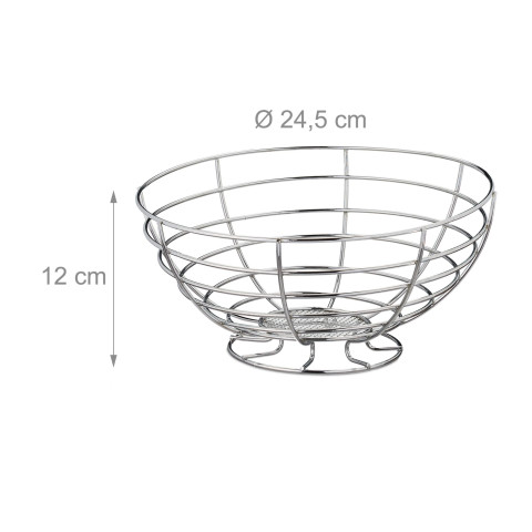 Φρουτιέρα "Inox Round" Relaxdays
