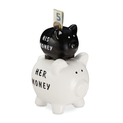 Κουμπαράς γουρούνι His Money & Her Money Relaxdays Germany