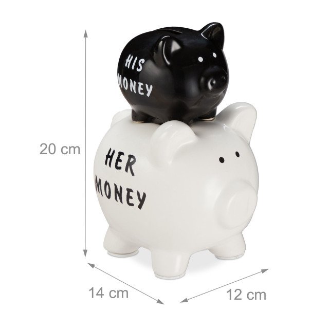 Κουμπαράς γουρούνι His Money & Her Money Relaxdays Germany