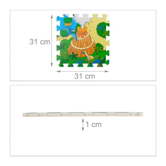 Play mat puzzle πολύχρωμο 9 κομμάτια Relaxdays Germany 