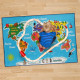 Παιδική μοκέτα Παγκόσμιος Χάρτης 150x100 cm Relaxdays Germany