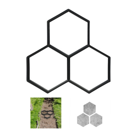Καλούπι Hexagon για πλακόστρωση κήπου Relaxdays