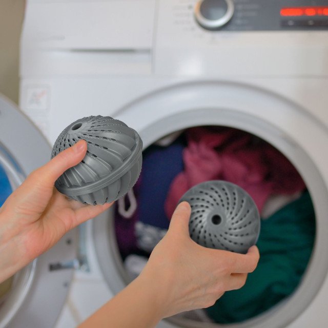 Οικολογικές καθαριστικές σφαίρες πλυντηρίου ρούχων Grey σετ 2τεμ Relaxdays  
