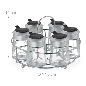 Σετ Μπαχαρικών 6 βαζάκια σε θήκη Relaxdays Germany Σετ Μπαχαρικών 6 βαζάκια σε θήκη Relaxdays Germany