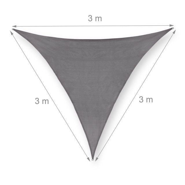 Πανί σκίασης τρίγωνο Grey HDPE 3x3x3 m Πανί σκίασης τρίγωνο Grey HDPE 3x3x3 m