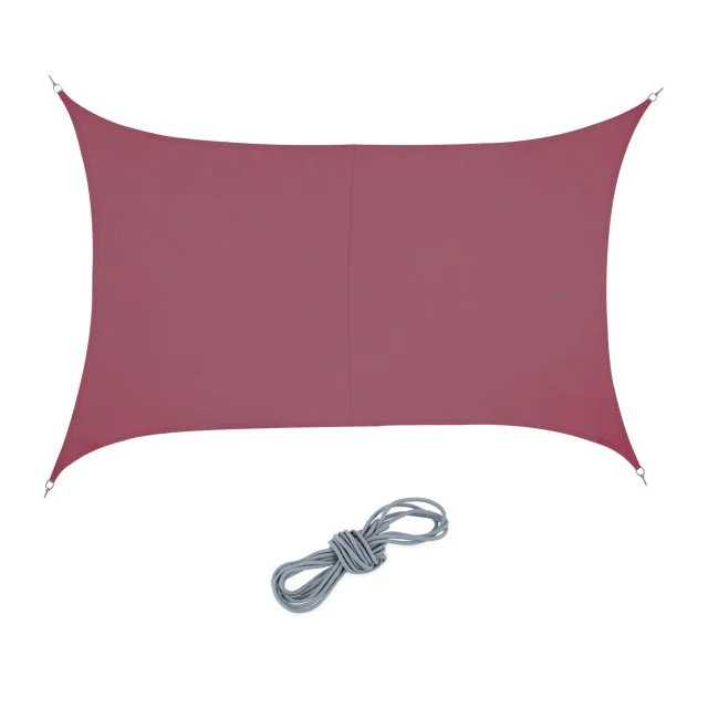 Πανί σκίασης Wine Red 3m x 4m Relaxdays Πανί σκίασης Wine Red 3m x 4m Relaxdays