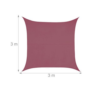 Πανί σκίασης Wine Red 3mx3m Relaxdays Πανί σκίασης Wine Red 3mx3m Relaxdays