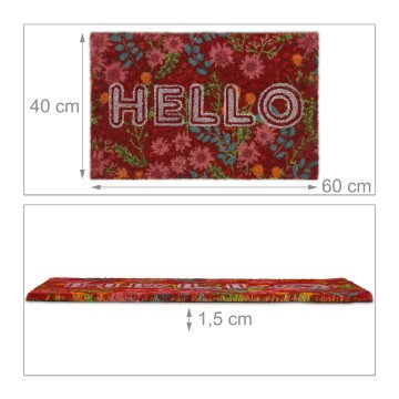 Χαλάκι πόρτας "Hello Red" Relaxdays Germany Χαλάκι πόρτας "Hello Red" Relaxdays Germany