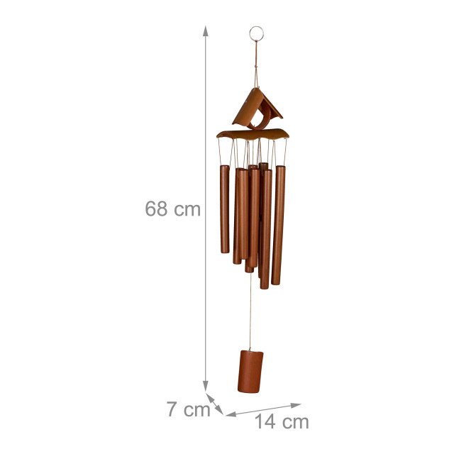 Διακοσμητικό κήπου μελωδός αέρα "Pointed Roof" Relaxdays