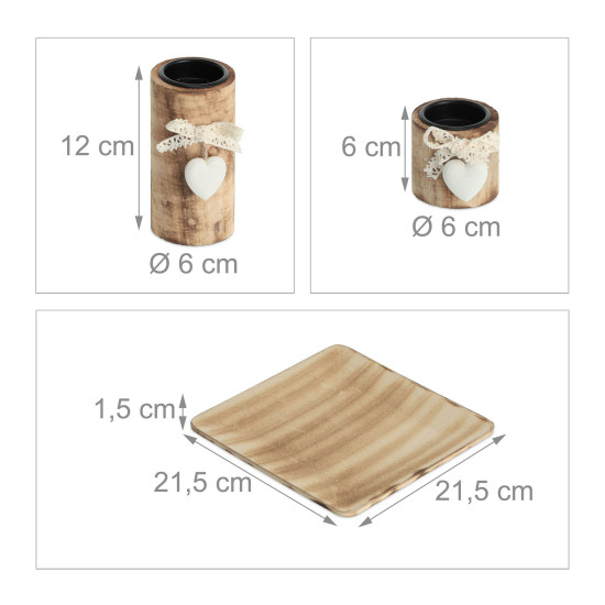 Deco σετ για ρεσώ "Square" Relaxdays
