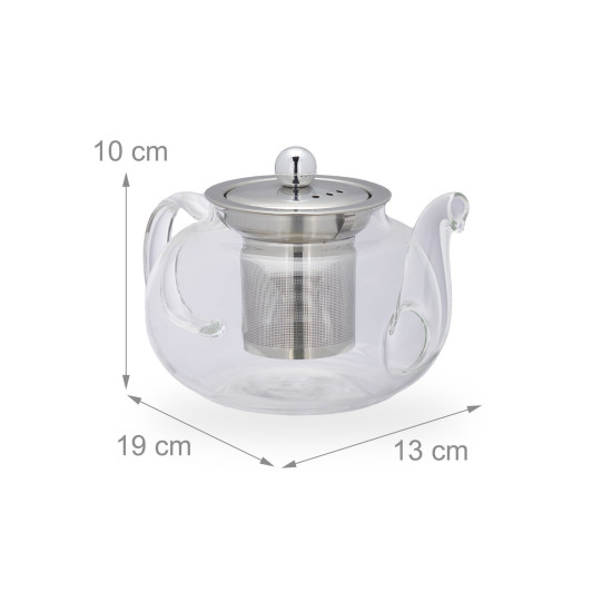 Τσαγιέρα με ένθετο κόσκινο 600 ml Relaxdays Germany 
