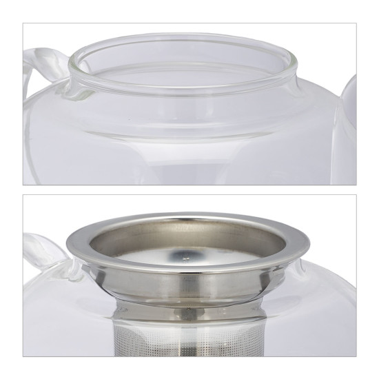 Τσαγιέρα με ένθετο κόσκινο 600 ml Relaxdays Germany 