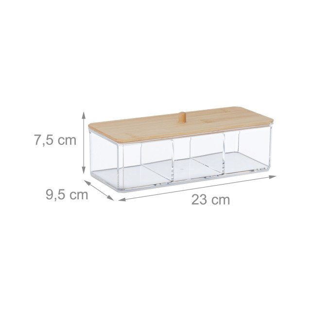 Θήκη τακτοποίησης plexiglass/bamboo Long Relaxdays