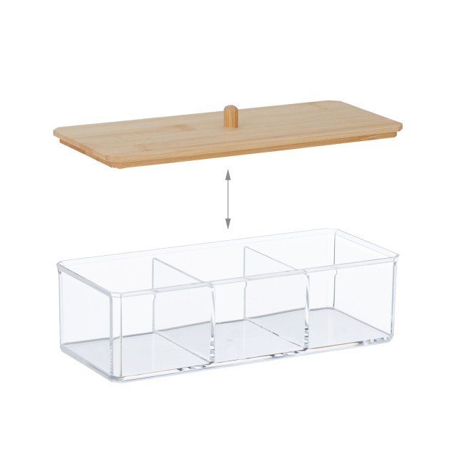 Θήκη τακτοποίησης plexiglass/bamboo Long Relaxdays