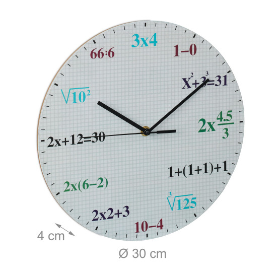 Ρολόι τοίχου Mathematical Fanky Relaxdays
