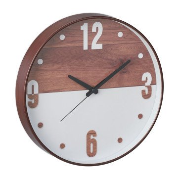Ρολόι τοίχου Wood Look/White Relaxdays Ρολόι τοίχου Wood Look/White Relaxdays