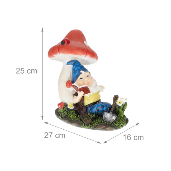 Διακοσμητικό κήπου φιγούρα ξωτικού "Toadstool" Relaxdays
