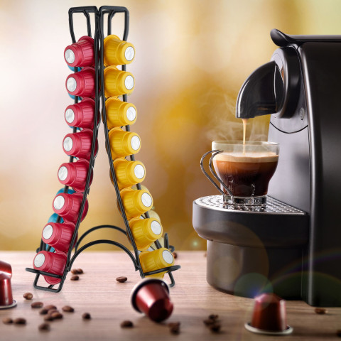 Θήκη για κάψουλες Nespresso "Metal Black Eiffel" Relaxdays