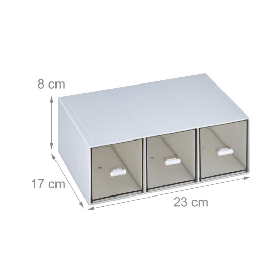 Κουτί τσαγιού plexiglass 3 θήκες Relaxdays