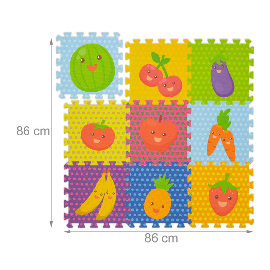 Χαλάκι πάζλ "Fruits" Relaxdays 