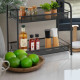 Εταζέρα μπαχαρικών Black Metal 2 Levels Shelves Relaxdays