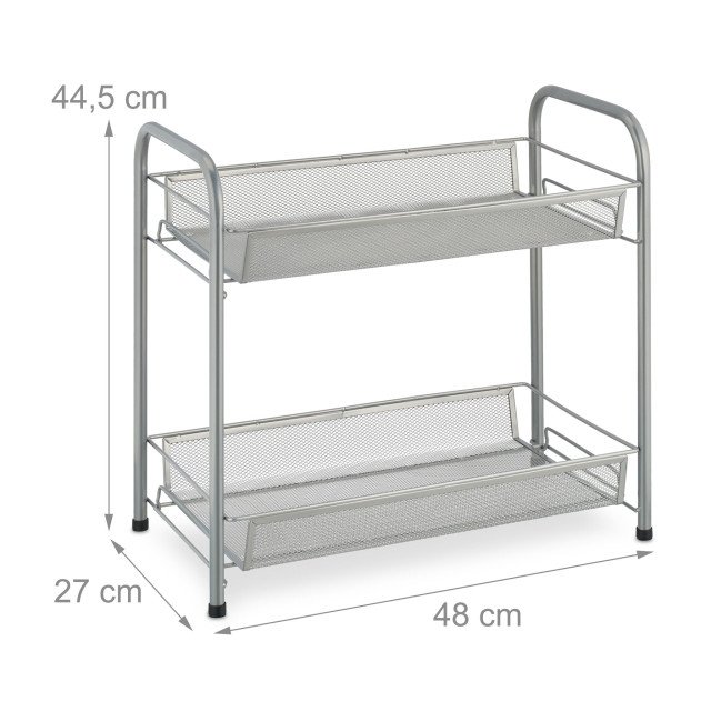 Εταζέρα μπαχαρικών Black Metal 2 Levels Shelves Relaxdays