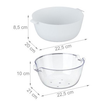 Πλαστικό μπολ πλυσίματος λαχανικών/φρούτων Relaxdays Πλαστικό μπολ πλυσίματος λαχανικών/φρούτων Relaxdays