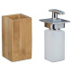 Dispenser νιπτήρα Square Glossy bamboo Relaxdays