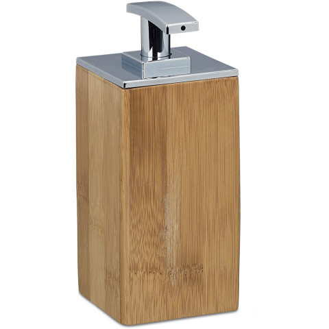 Dispenser νιπτήρα Square Glossy bamboo Relaxdays