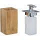 Dispenser νιπτήρα Square Glossy bamboo Relaxdays